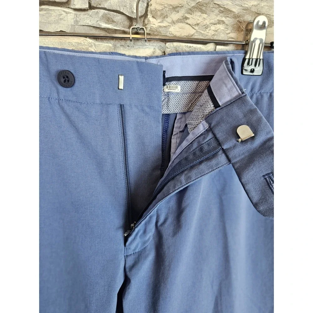 Peter Millar‎ Men's Crown Crafted Straight Leg Chino Pants Blue 35x30